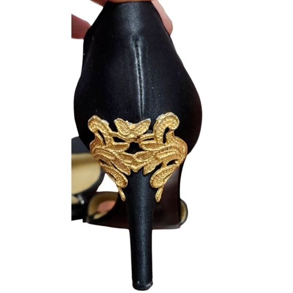 Saint Laurent Heels Black Women's Size 7.5 M - Picture 8 of 14